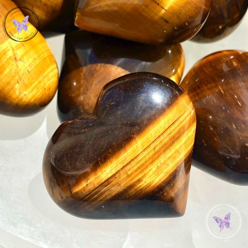 Golden Tiger Eye Heart 40mm